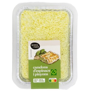 TERRA I TAST Canelones de espinacas y piñones
