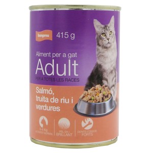 BONPREU Comida de salmón, trucha de río y verdura para gato adulto