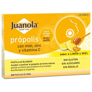 Imagen de JUANOLA Pastilles toves gust de llimona i mel