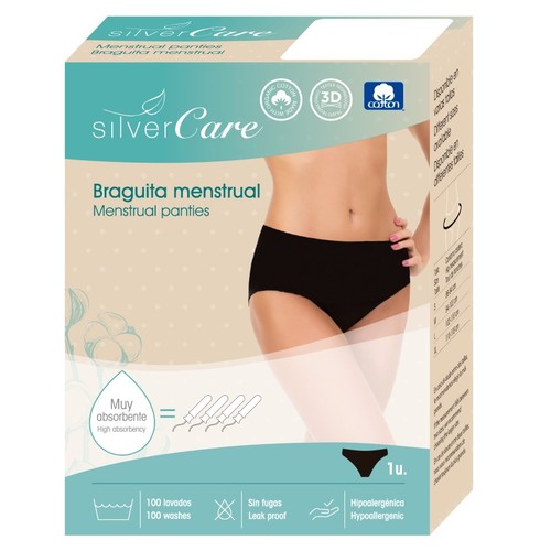 SILVERCARE Calceta menstrual talla L ecològica