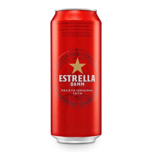 ESTRELLA DAMM Cerveza especial en lata 0.5L