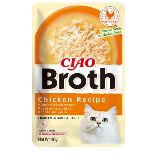 CIAO BROTH Menjar humit de pollastre en làmines per gat