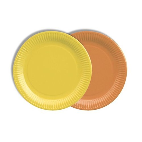 PAPSTAR Plats de cartró 18 cm groc i taronja