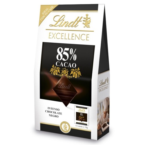 LINDT Mini rajola de xocolata negra 85%