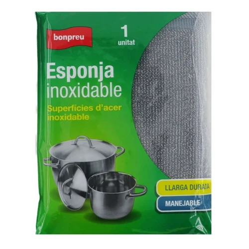 BONPREU Estropajo de fibra verde