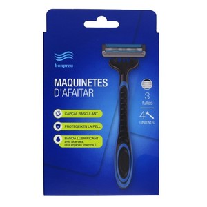 Imagen de BONPREU Maquinetes basculants d'afaitar 3 fulles