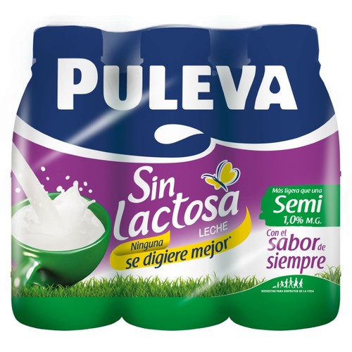 PULEVA Llet semidesnatada 6 x1 L en pack