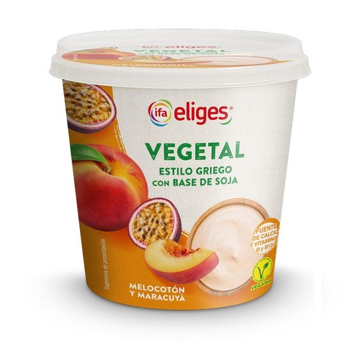 IFA Producte vegetal de soja estil grec gust préssec i maracujà