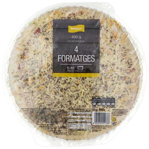 BONPREU Pizza fresca 4 formatges