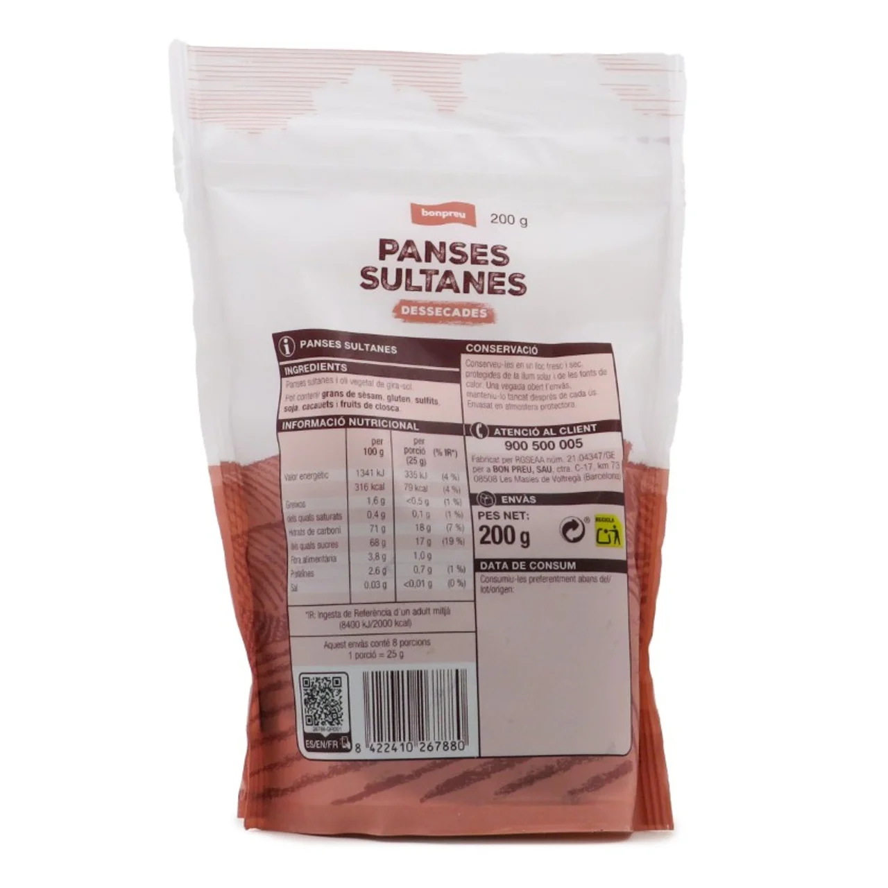 BONPREU Pasas sultanas desecadas