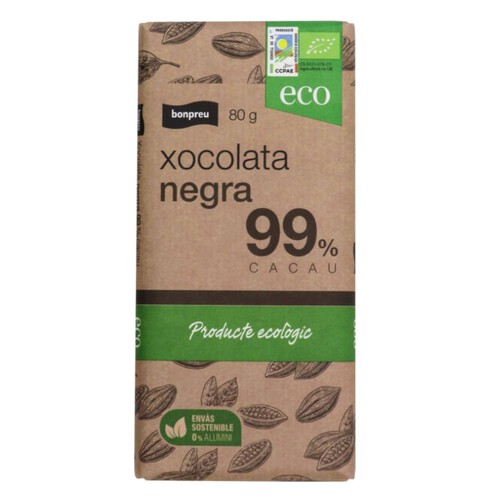 BONPREU Xocolata ecològica negra 99%