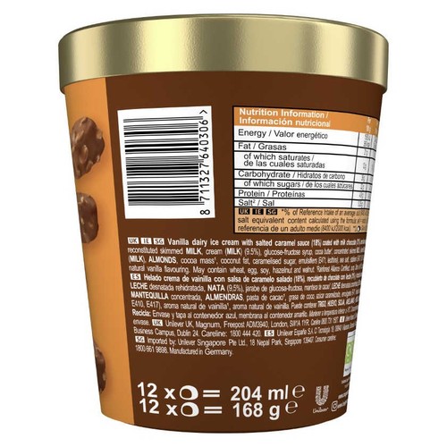 MAGNUM Gelat bombó de caramel i ametlla BonBon