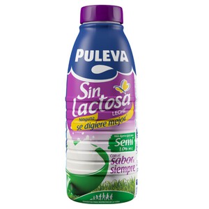 Imagen de PULEVA Llet semidesnatada sense lactosa en ampolla