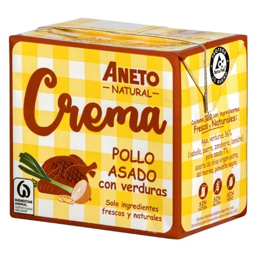 Crema de gamba y rape