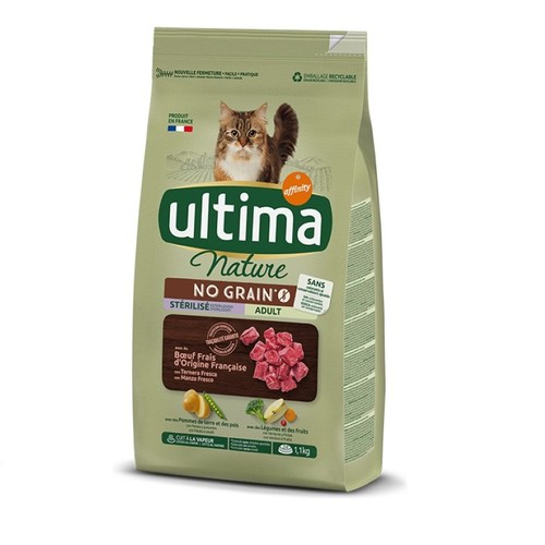 ULTIMA NATURE Menjar de vedella per a gat esterilitzat