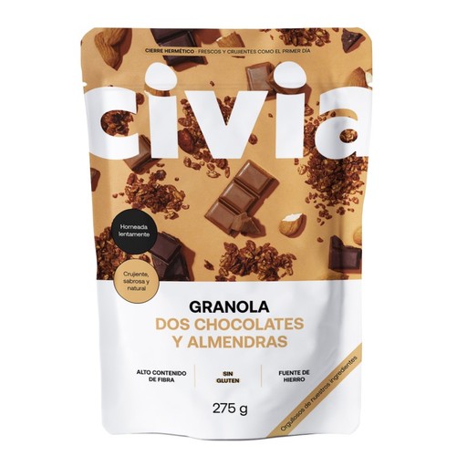 CIVIA FOODS Granola de xocolata i ametlles Km0