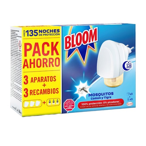 BLOOM Insecticida elèctric per a mosquits 3 difusors i 3 recanvis