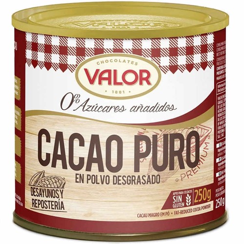 VALOR Cacau pur en pols desgreixat