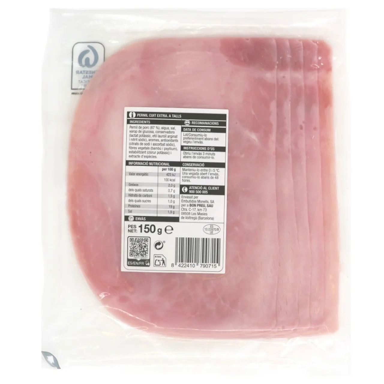 BONPREU Jamón cocido extra
