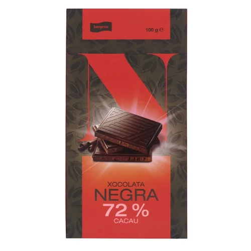 BONPREU Chocolate negro con naranja 72% de cacao