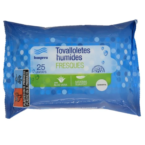 BONPREU Papel higiénico húmedo 15 unidades
