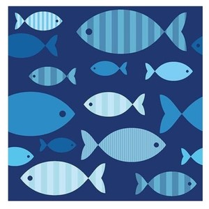 Imagen de PAPSTAR Tovallons de 33 cm Blue Fish