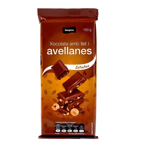 BONPREU Xocolata amb llet i avellanes