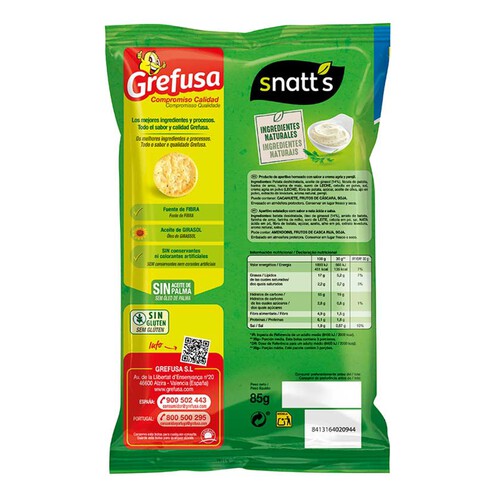 SNATT'S NATUCHIPS Snacks Sour Cream