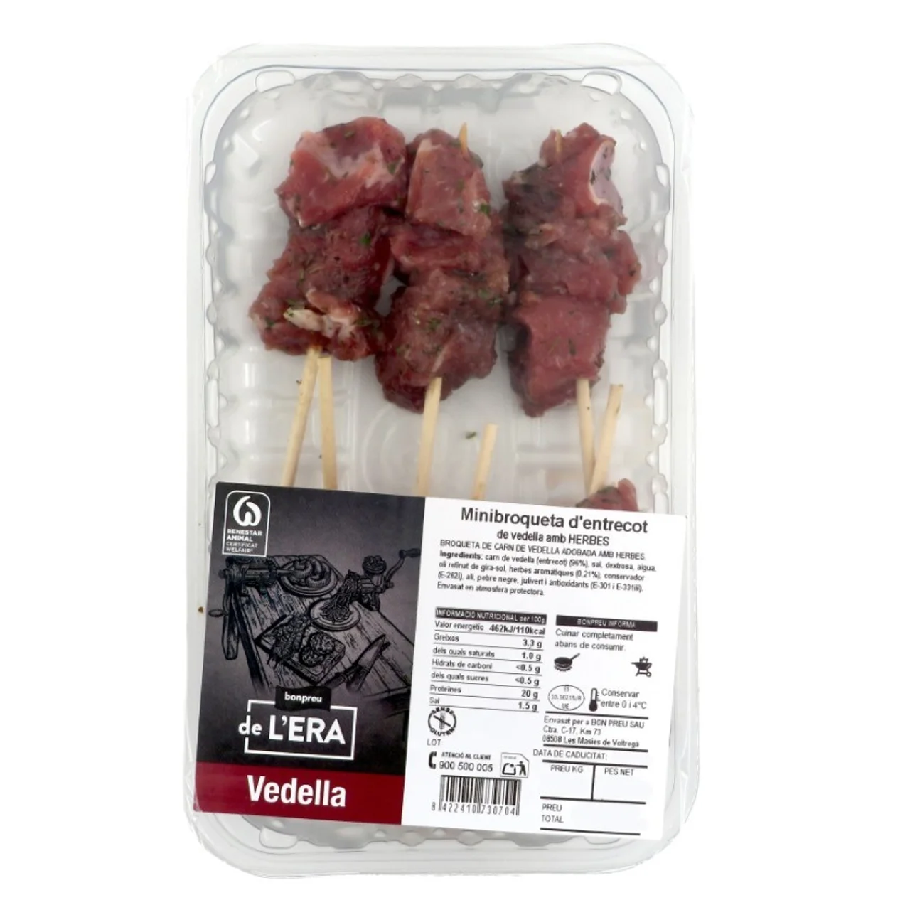 BONPREU DE L'ERA Mini pincho de entrecot de ternera con hierbas
