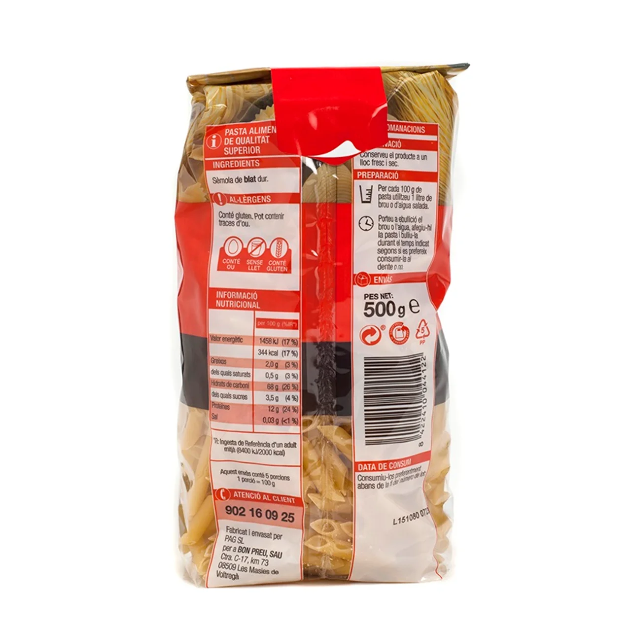 BONPREU Macarrones gruesos