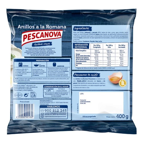 PESCANOVA Anelles a la romana sense gluten