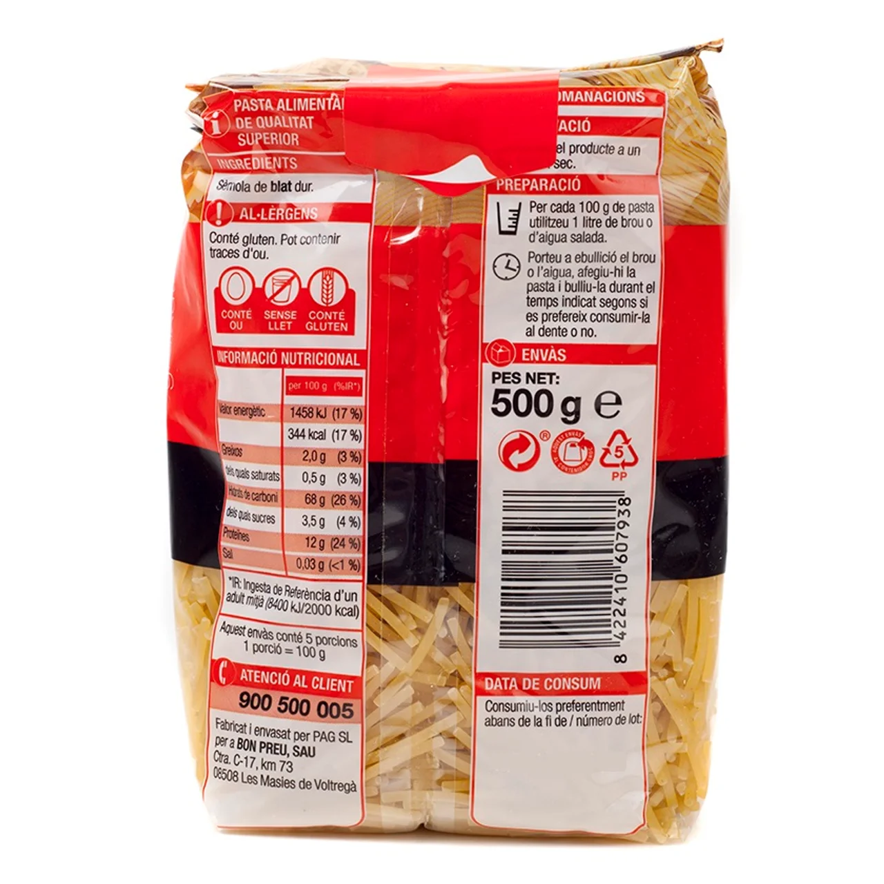 BONPREU Fideos gruesos