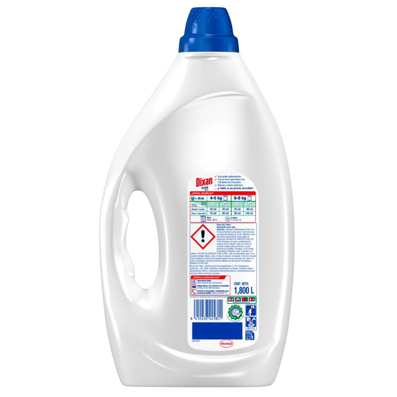 Detergente líquido azul de 40 dosis