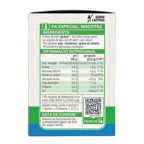 BONPREU Biscotes ecològics