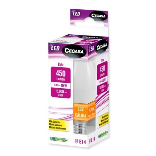 CEGASA Bombeta Led E14 llum càlida 5W-2700