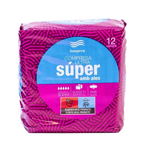 BONPREU Compresa ultra súper amb ales