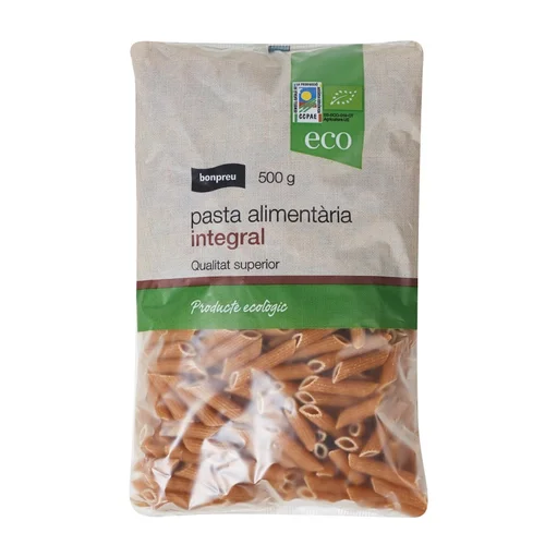 BONPREU Pasta integral espirales ecológica Km0