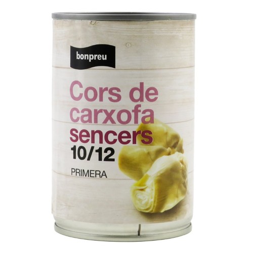 BONPREU Cors de carxofa sencers en llauna 10-12 unitats