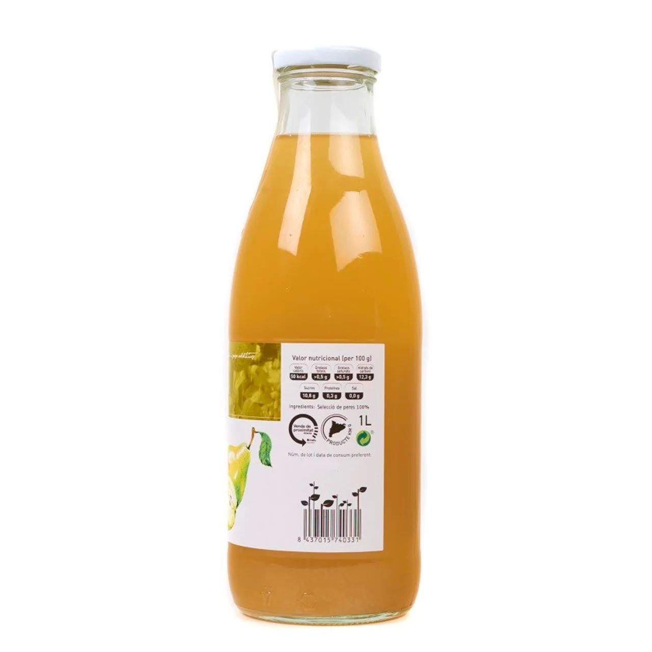 Zumo de pera Km0 en botella