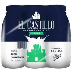 Imagen de CASTILLO Llet semidesnatada 6x1,5L en ampolla