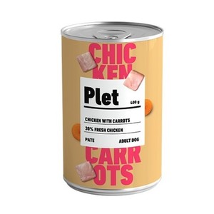 Imagen de PLET Menjar amb pollastre i pastanaga per a gos adult