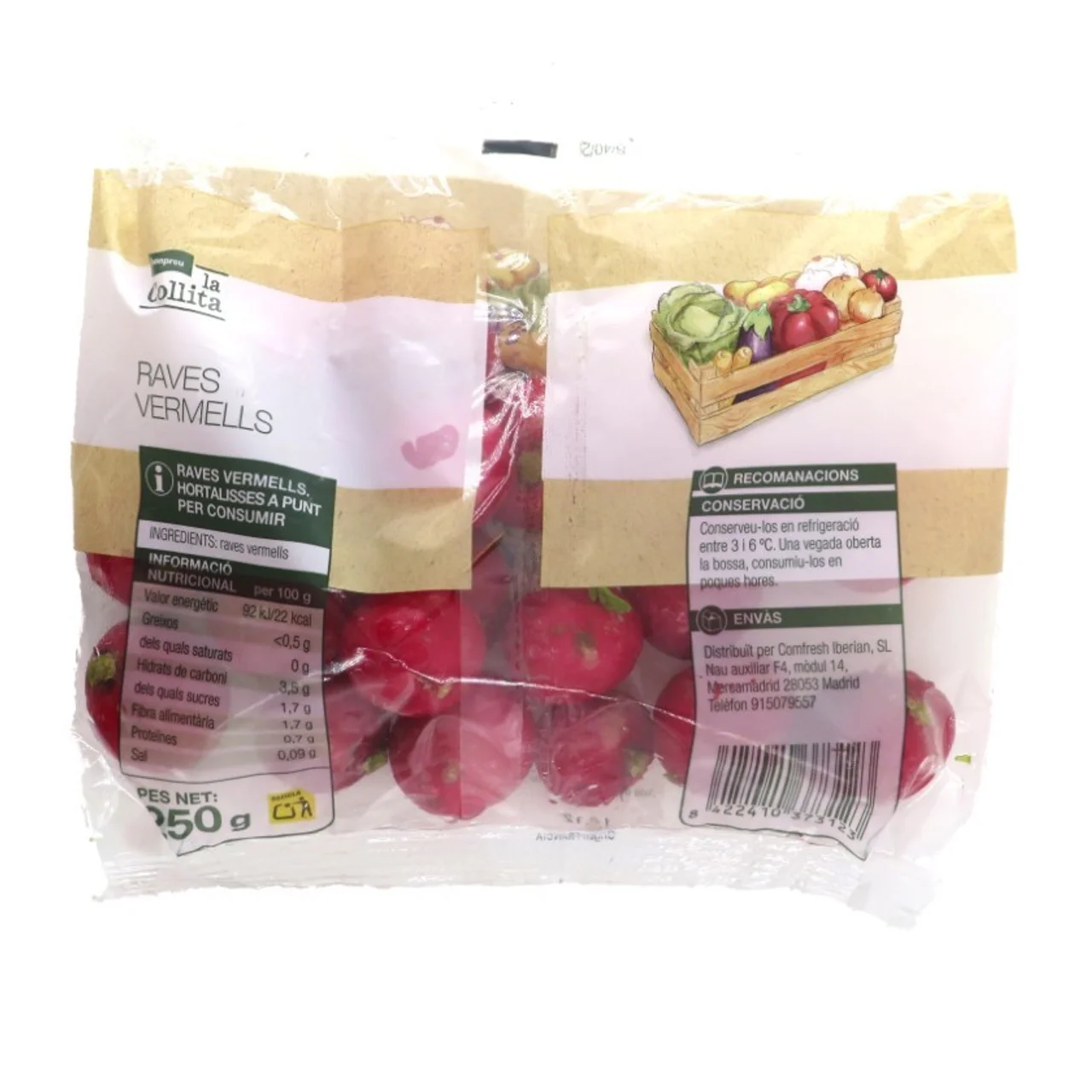 Rábano rojo en bolsa de 250 g