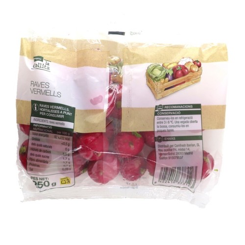 LA COLLITA Raves vermells en bossa de 250 g