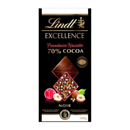 LINDT EXCELLENCE Xocolata negra 70% amb gerds i avellanes