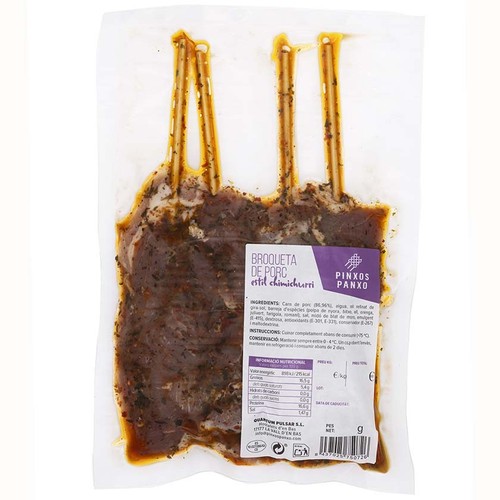 PINXOS PANXO Broqueta de porc amb ximixurri