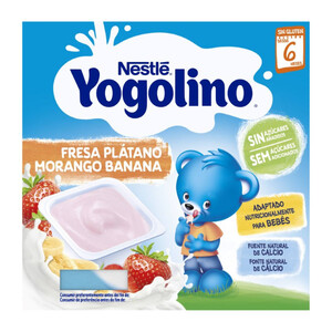 Imagen de YOGOLINO Postres de maduixa i plàtan sense sucres afegits