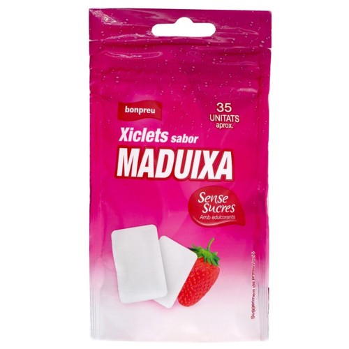 BONPREU Xiclets sabor maduixa sense sucres