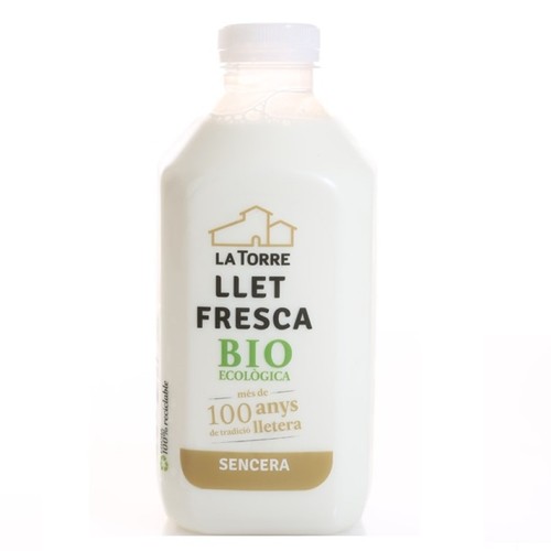 LA TORRE Llet fresca sencera ecològica en ampolla