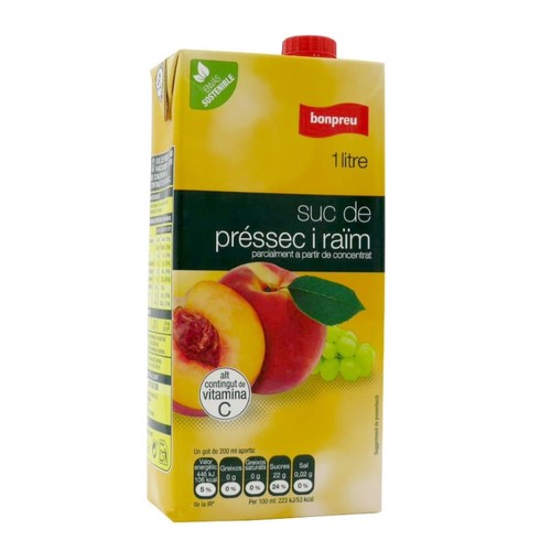BONPREU Suc de préssec i raïm