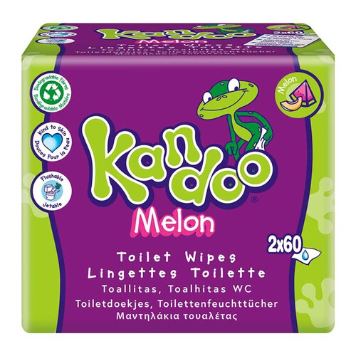 KANDOO Paper higiènic humit amb aroma a meló